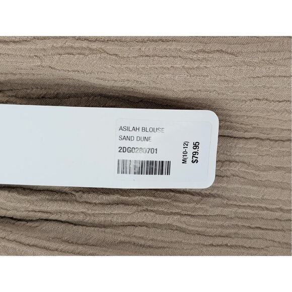 Soft Surroundings Peasant Top Medium Sand Dune Lace Crochet Gauze Boho Chic - Picture 7 of 13